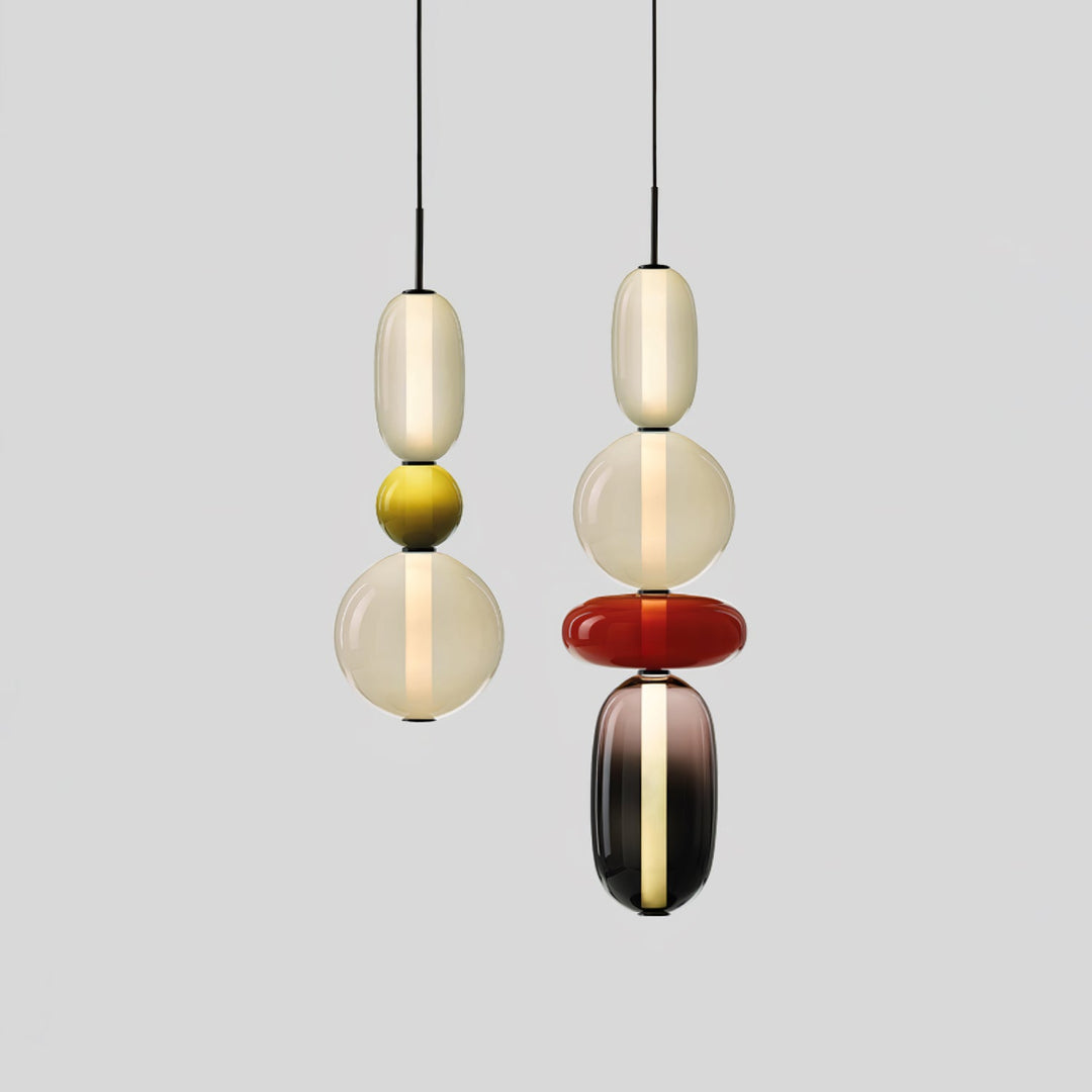 Sockerbelagd Glas Pendellampa