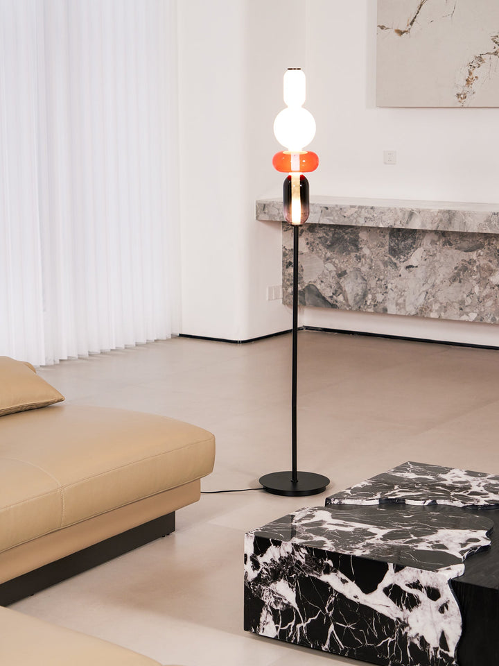Kanderad Glas Golvlampa