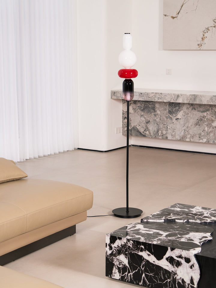 Kanderad Glas Golvlampa