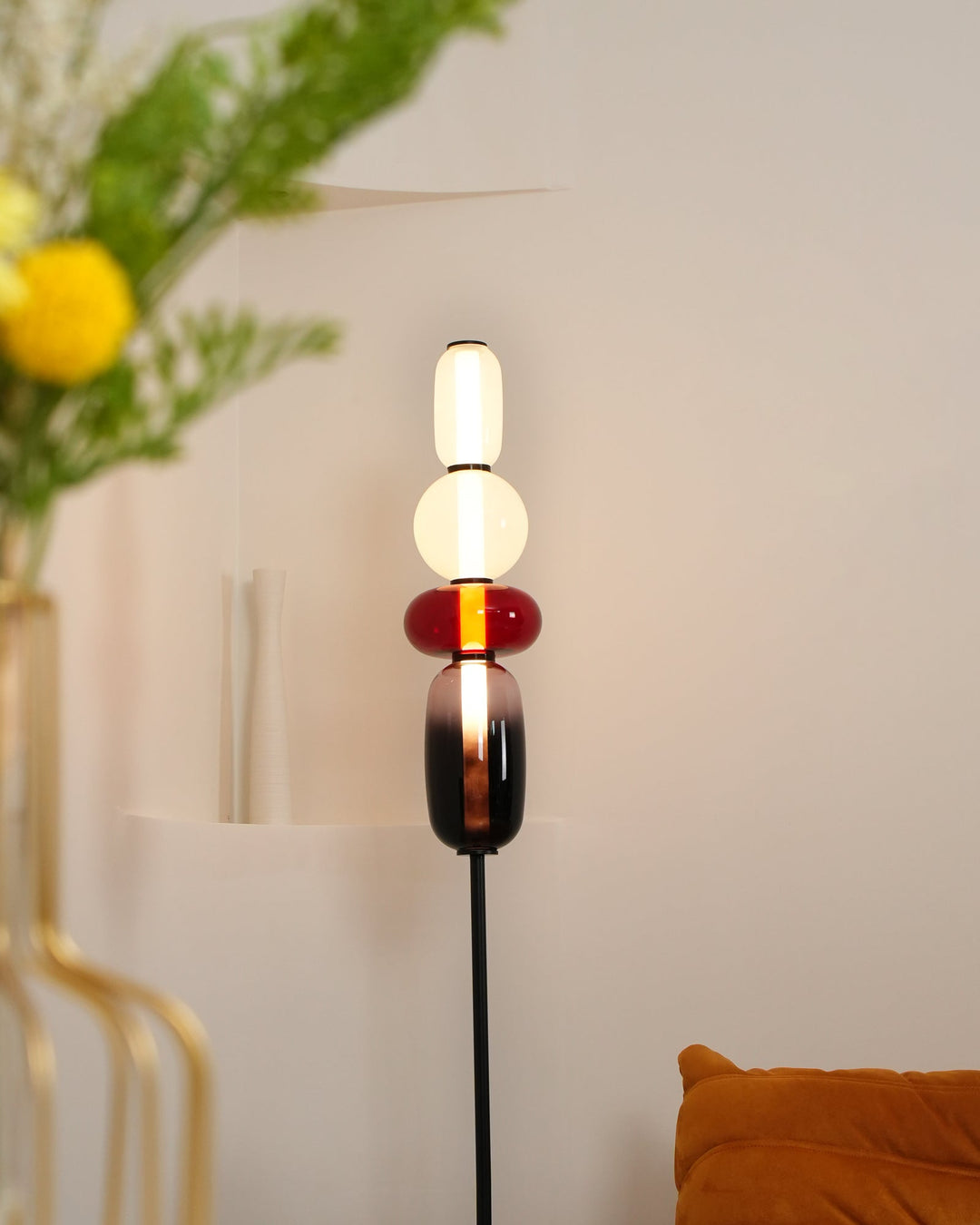 Kanderad Glas Golvlampa
