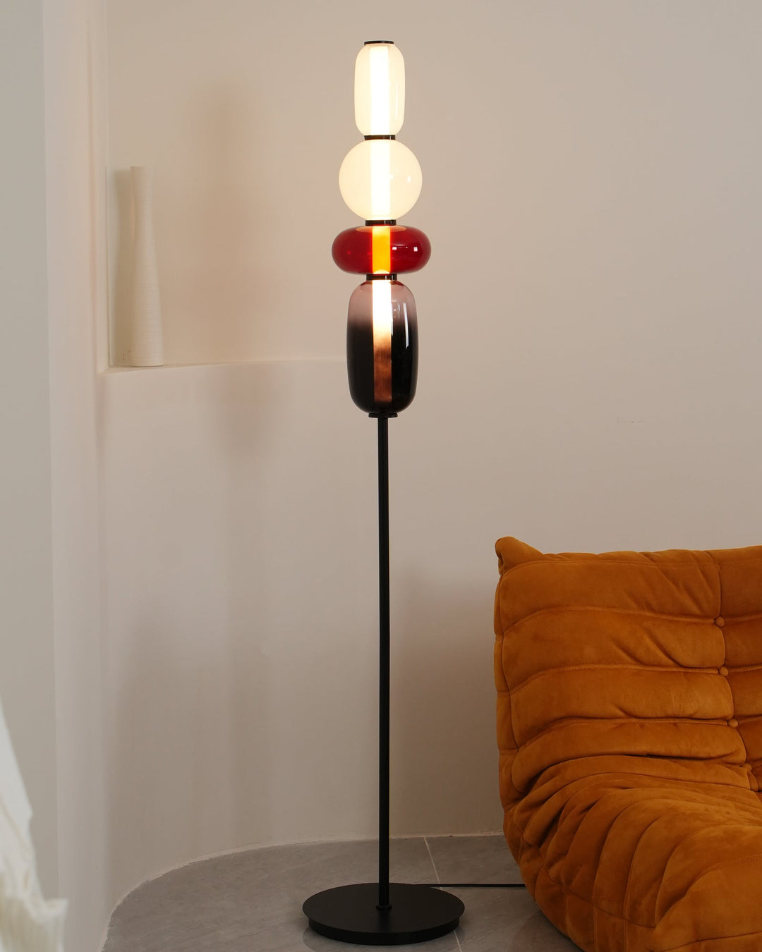 Kanderad Glas Golvlampa