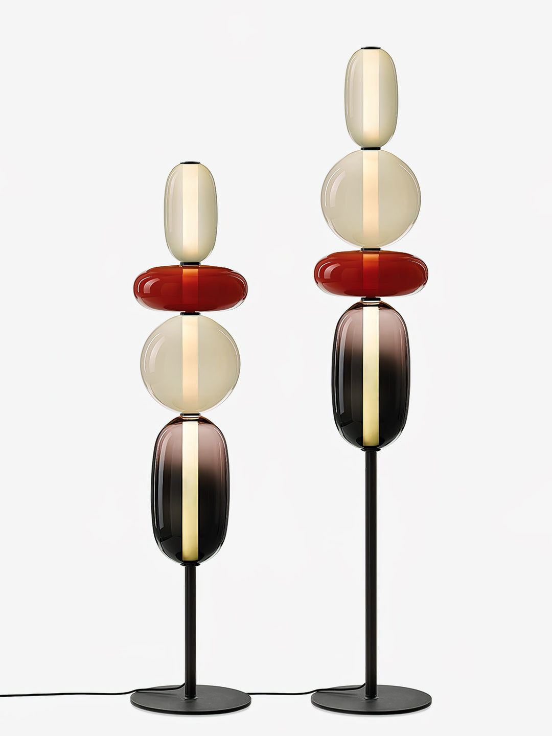 Kanderad Glas Golvlampa