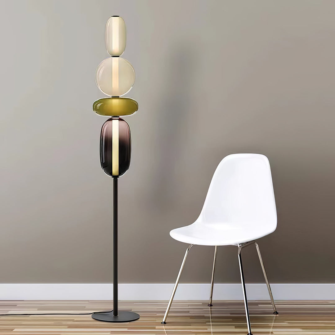 Kanderad Glas Golvlampa