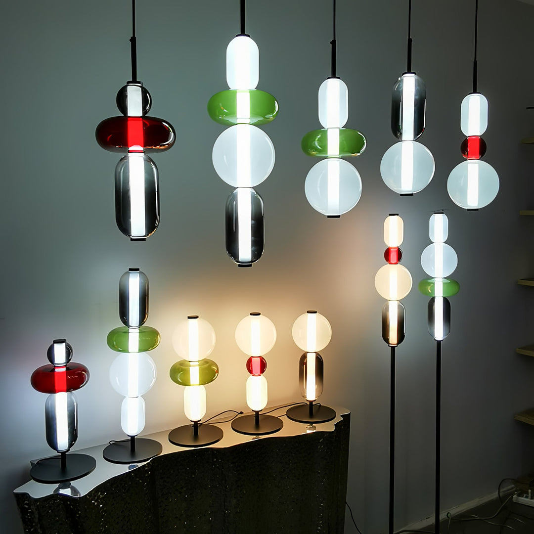 Kanderad Glas Golvlampa