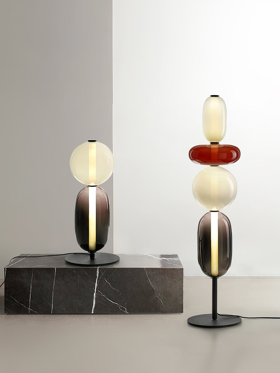 Kanderad Glas Golvlampa