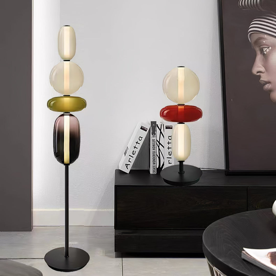 Kanderad Glas Golvlampa