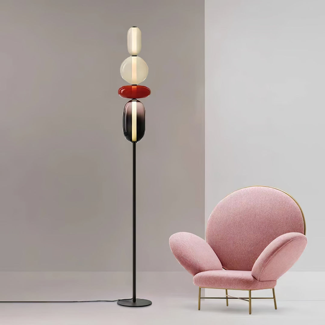 Kanderad Glas Golvlampa