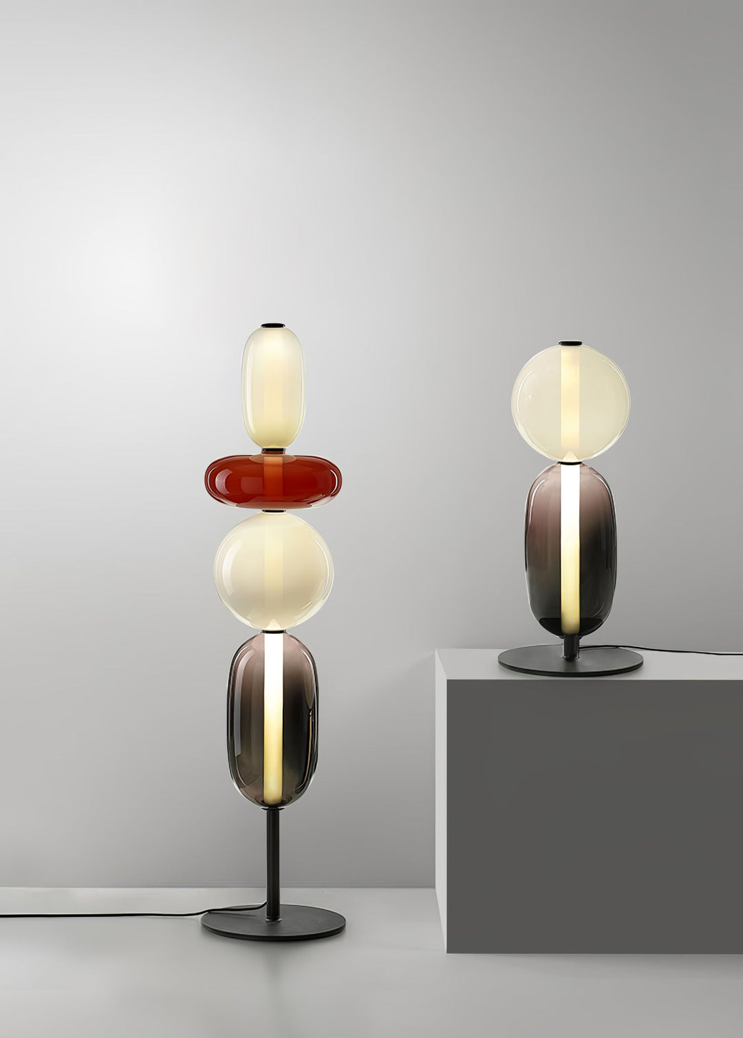Kanderad Glas Bordslampa