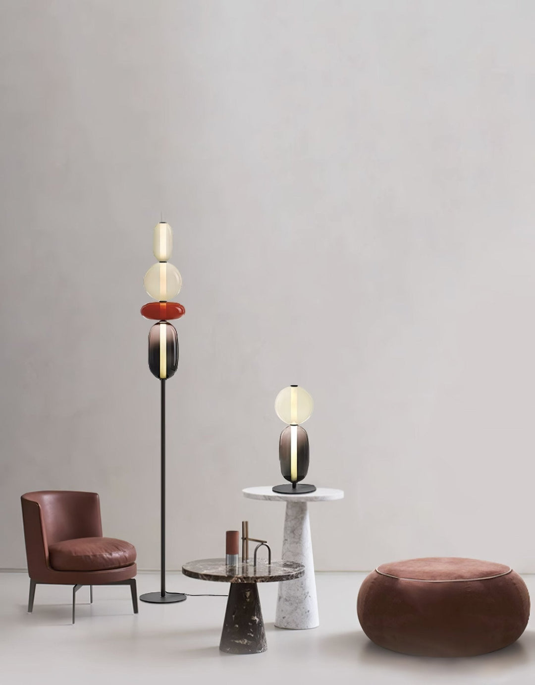 Kanderad Glas Golvlampa