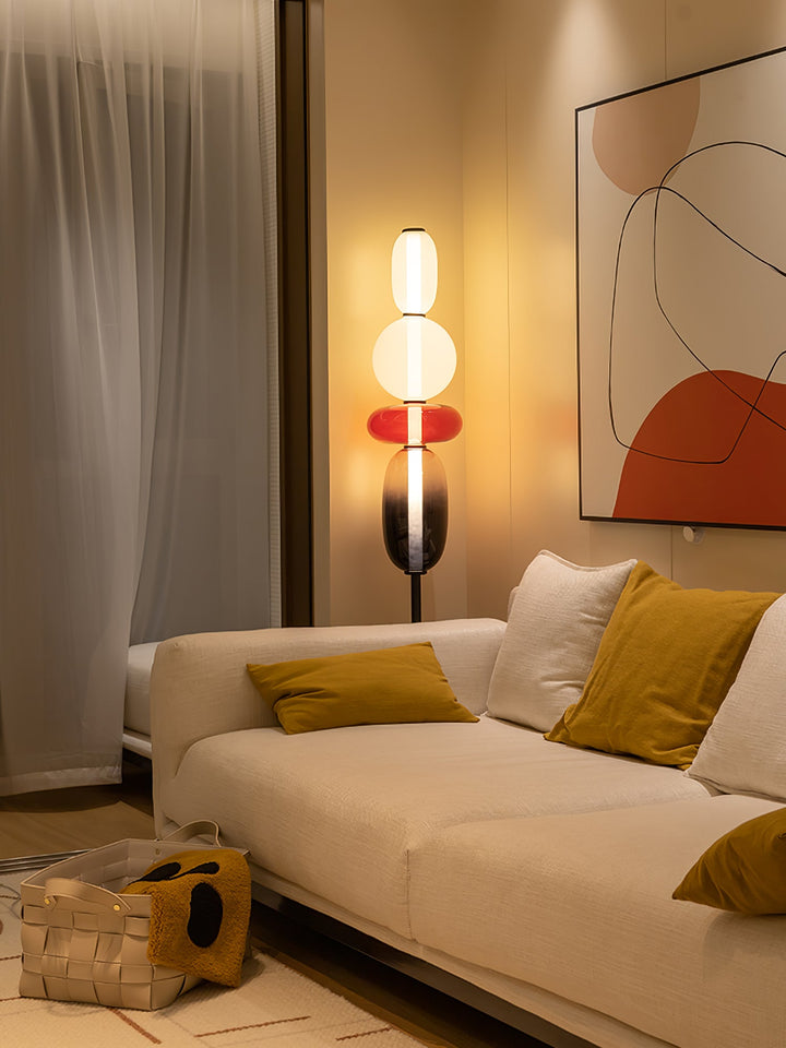 Kanderad Glas Golvlampa