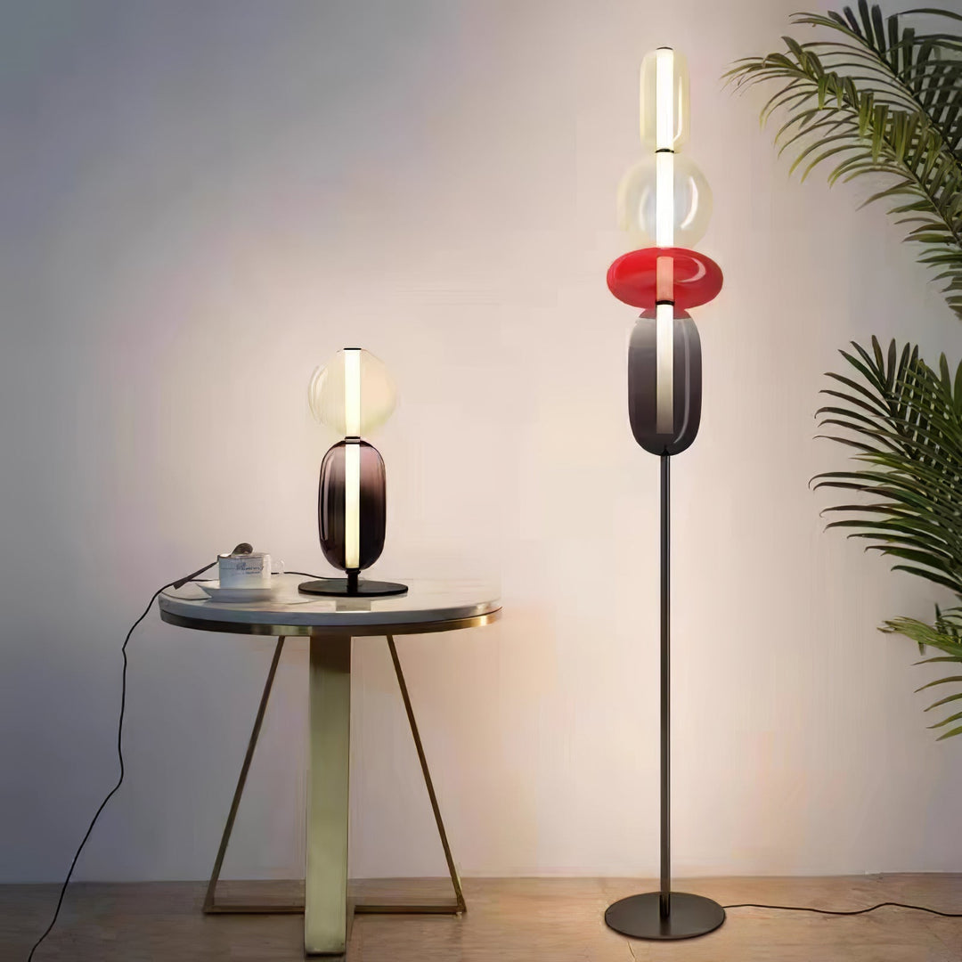 Kanderad Glas Golvlampa