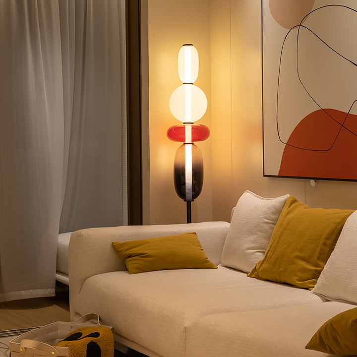 Kanderad Glas Golvlampa
