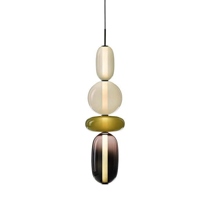 Sockerbelagd Glas Pendellampa