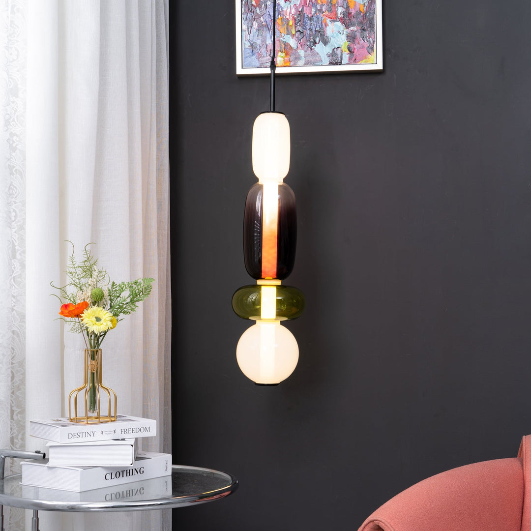 Sockerbelagd Glas Pendellampa