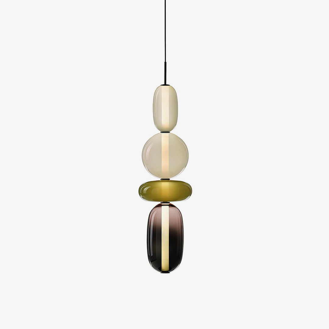 Sockerbelagd Glas Pendellampa