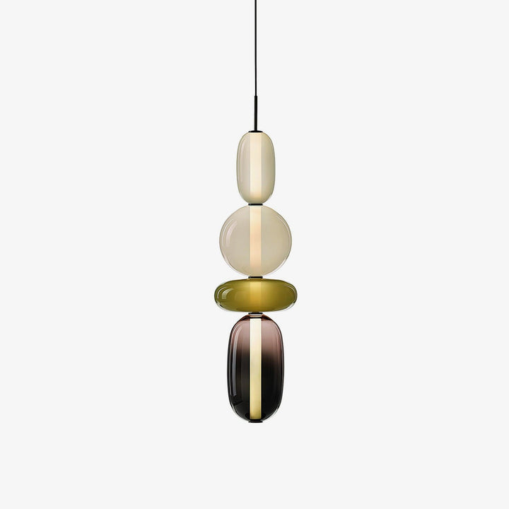 Sockerbelagd Glas Pendellampa