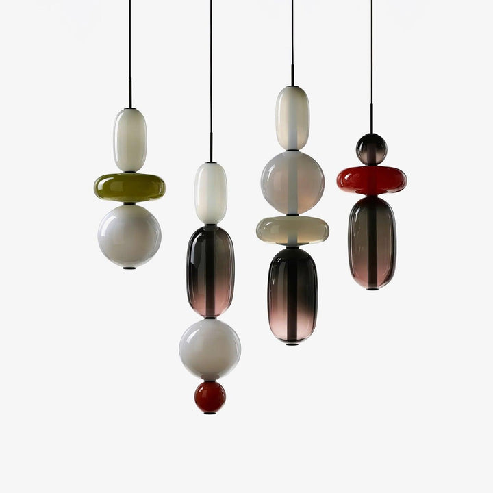 Sockerbelagd Glas Pendellampa