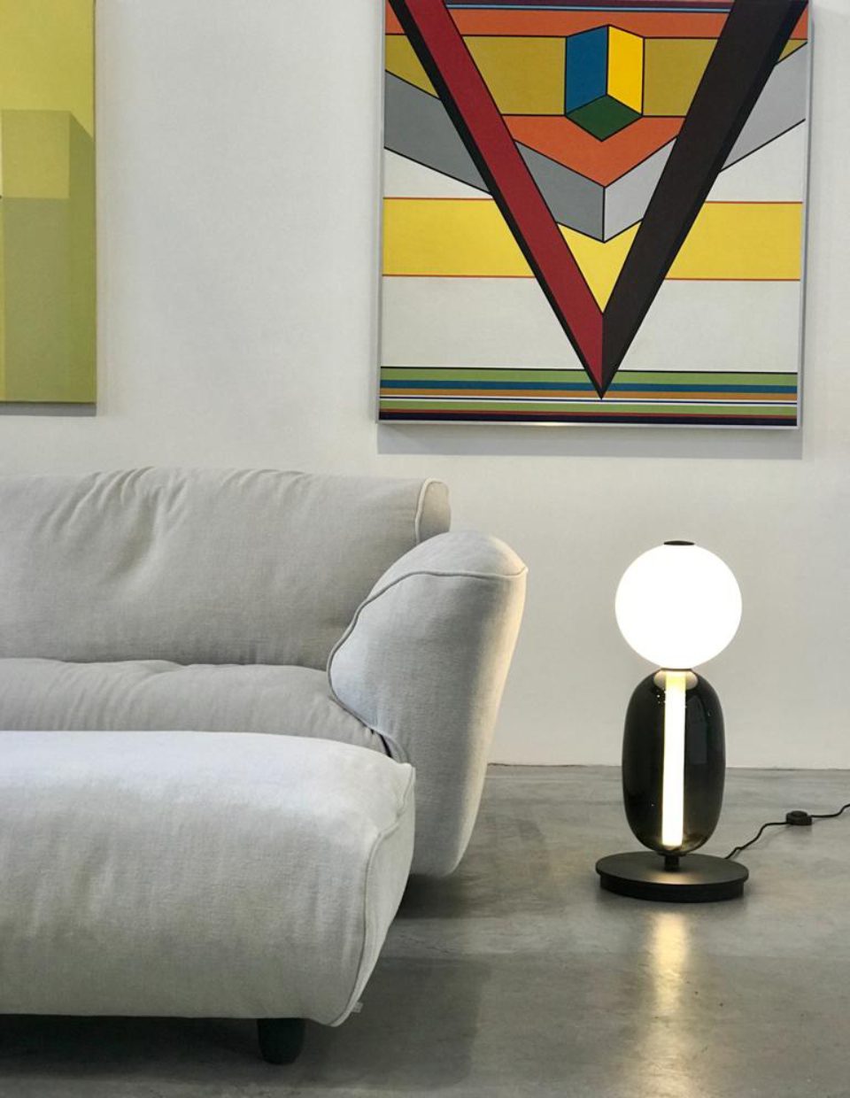 Kanderad Glas Bordslampa