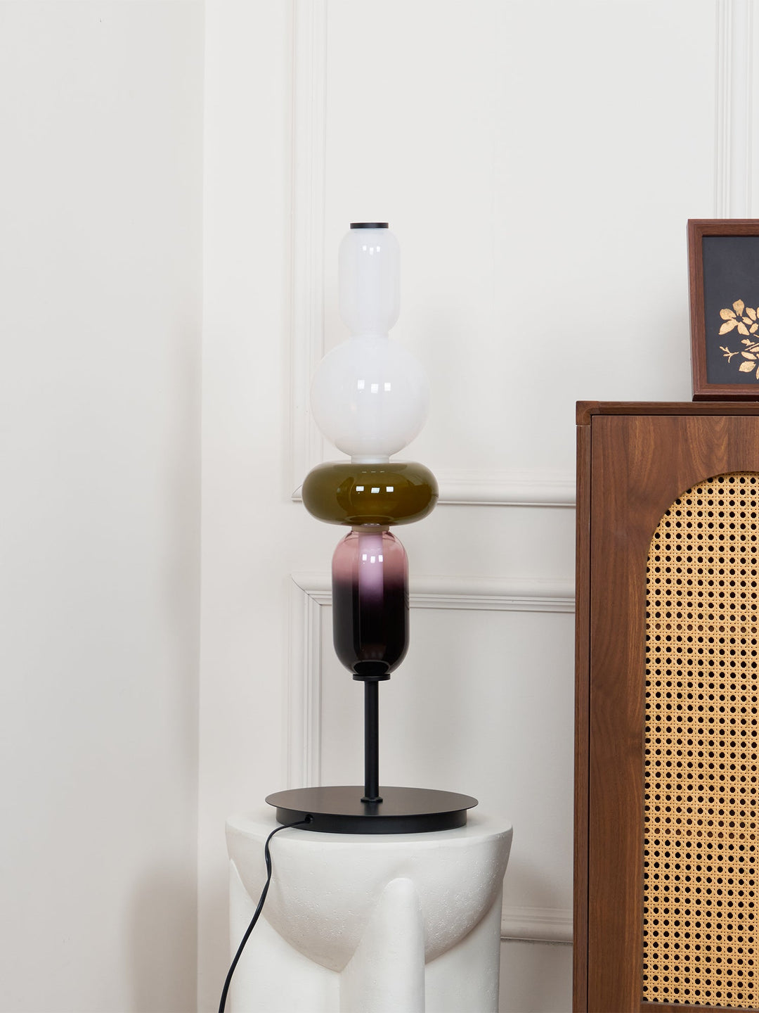 Kanderad Glas Bordslampa
