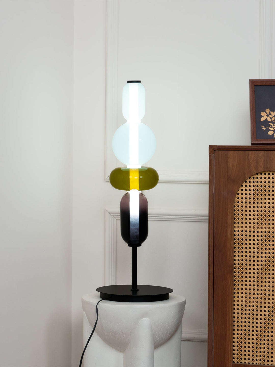 Kanderad Glas Bordslampa