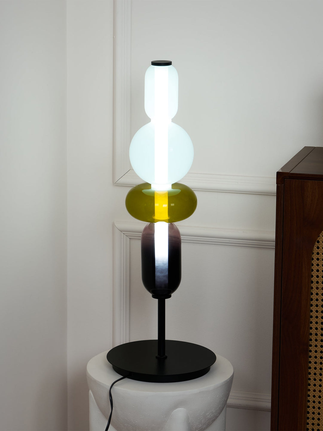 Kanderad Glas Bordslampa
