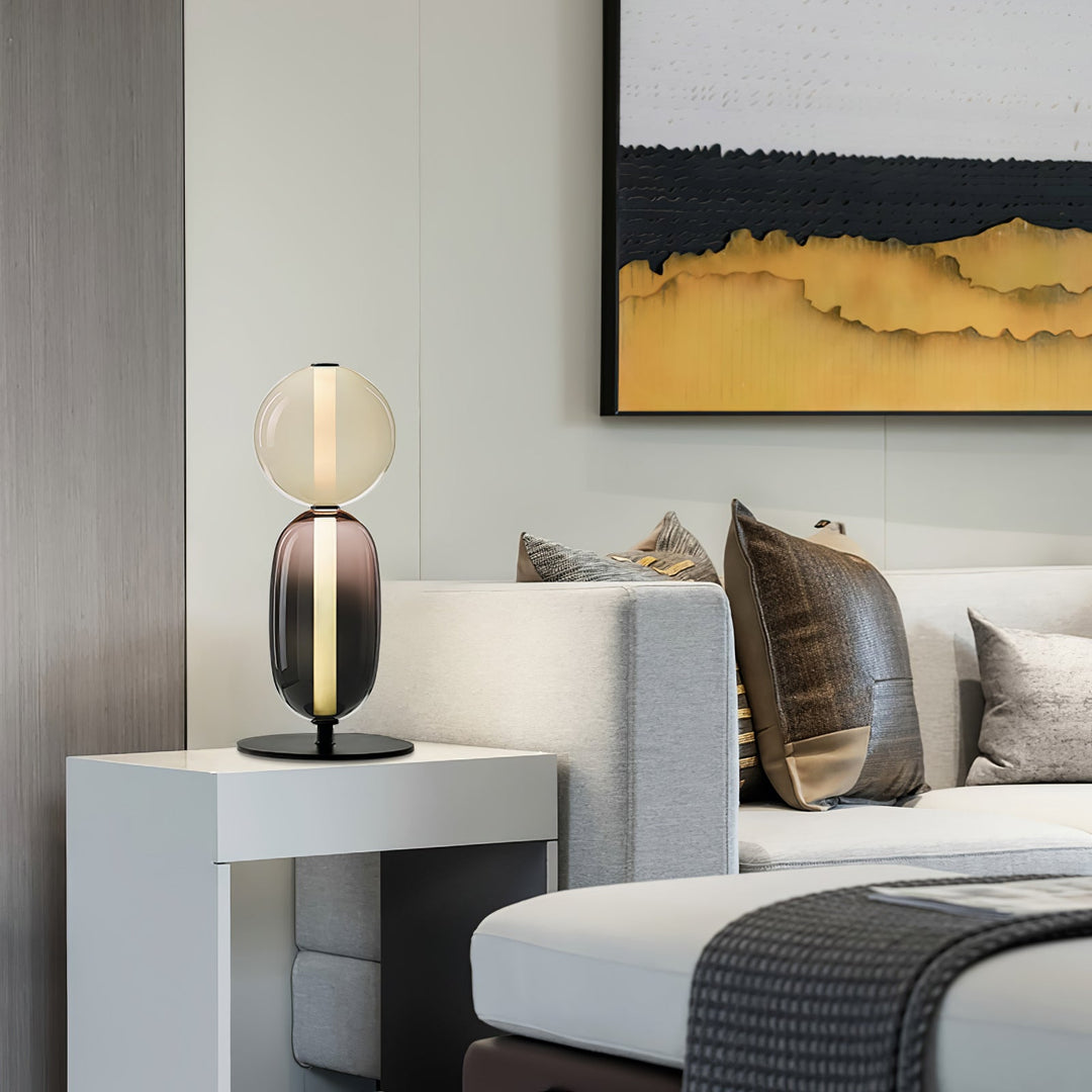 Kanderad Glas Bordslampa