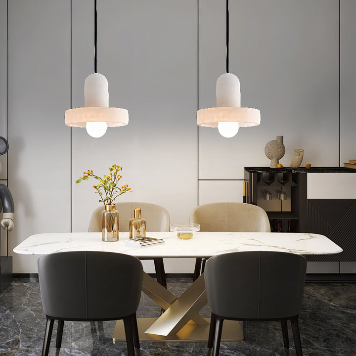 Carrara Alabaster Pendellampa