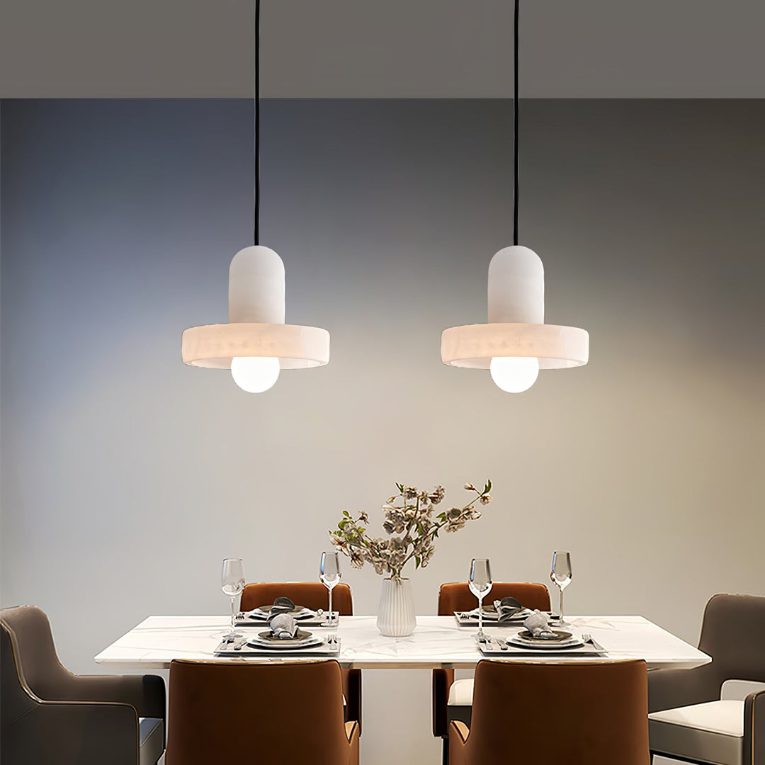 Carrara Alabaster Pendellampa