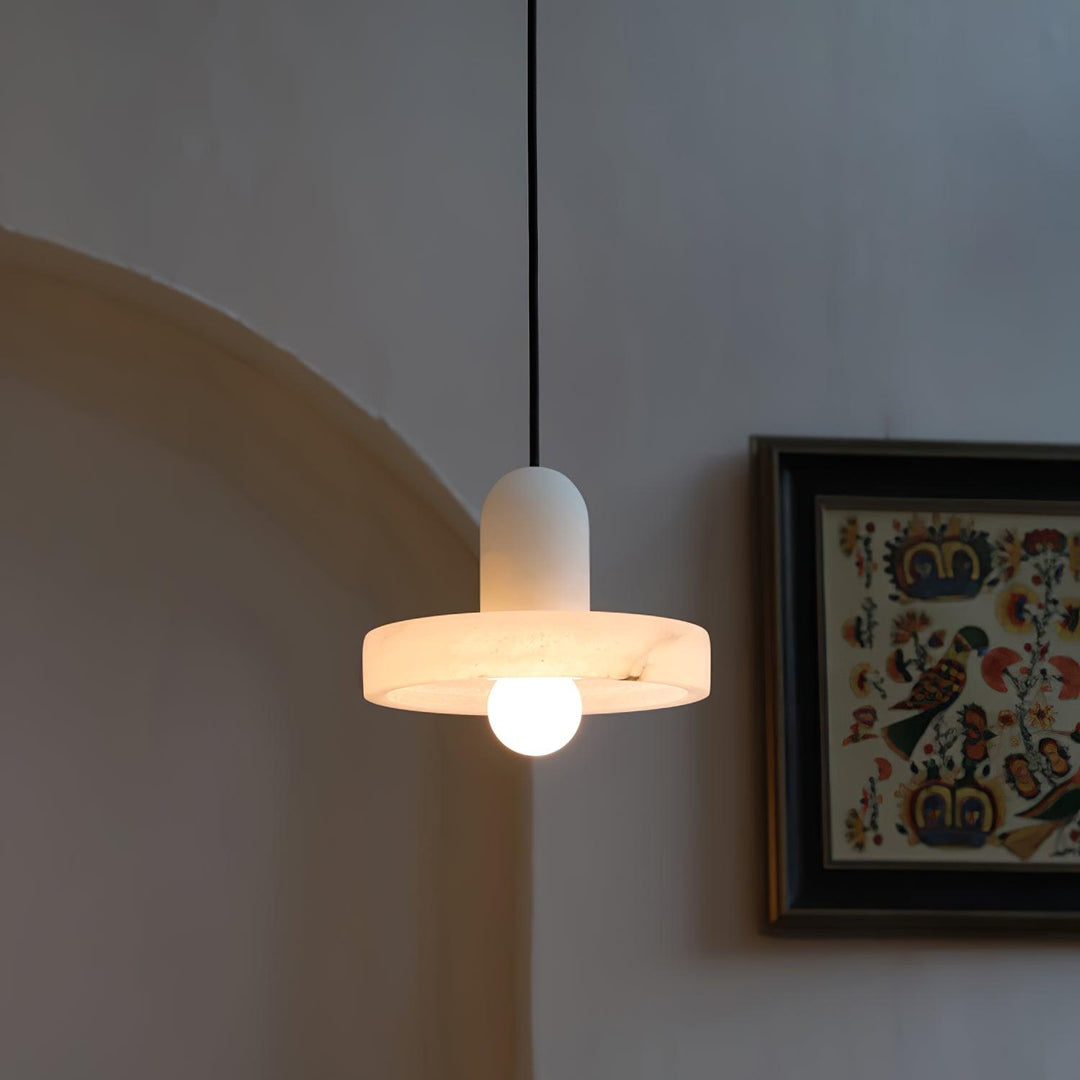 Carrara Alabaster Pendellampa
