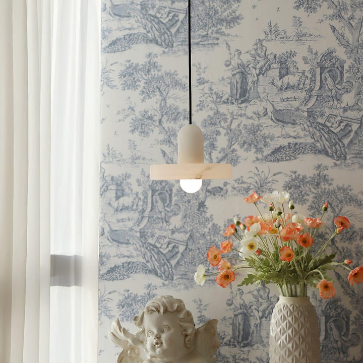 Carrara Alabaster Pendellampa