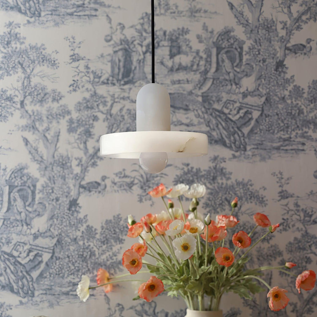 Carrara Alabaster Pendellampa