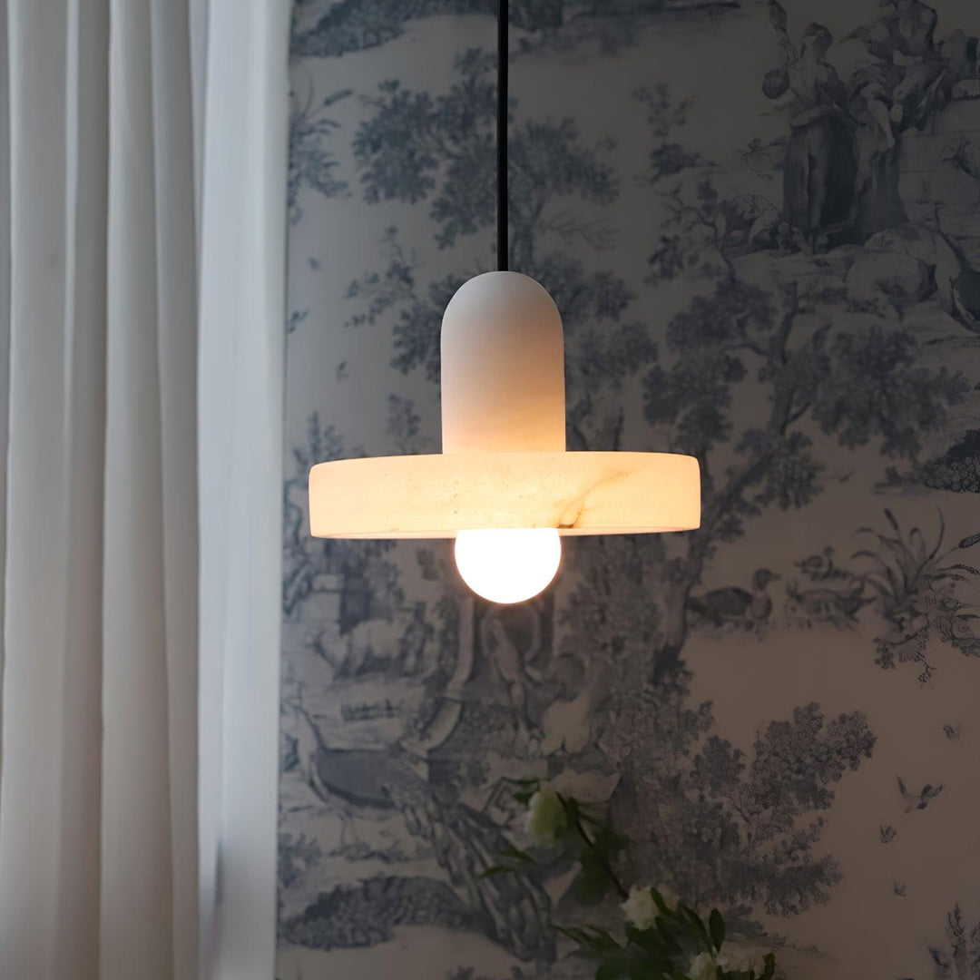 Carrara Alabaster Pendellampa