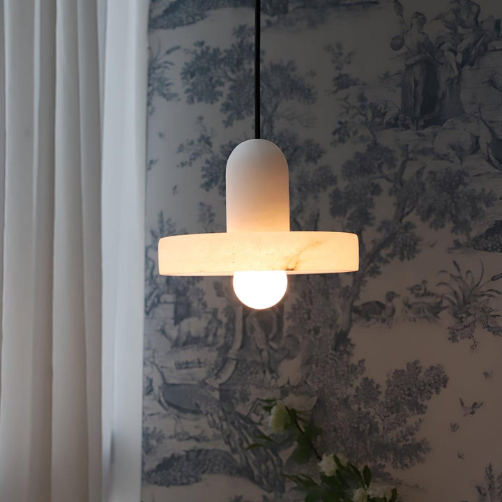 Carrara Alabaster Pendellampa