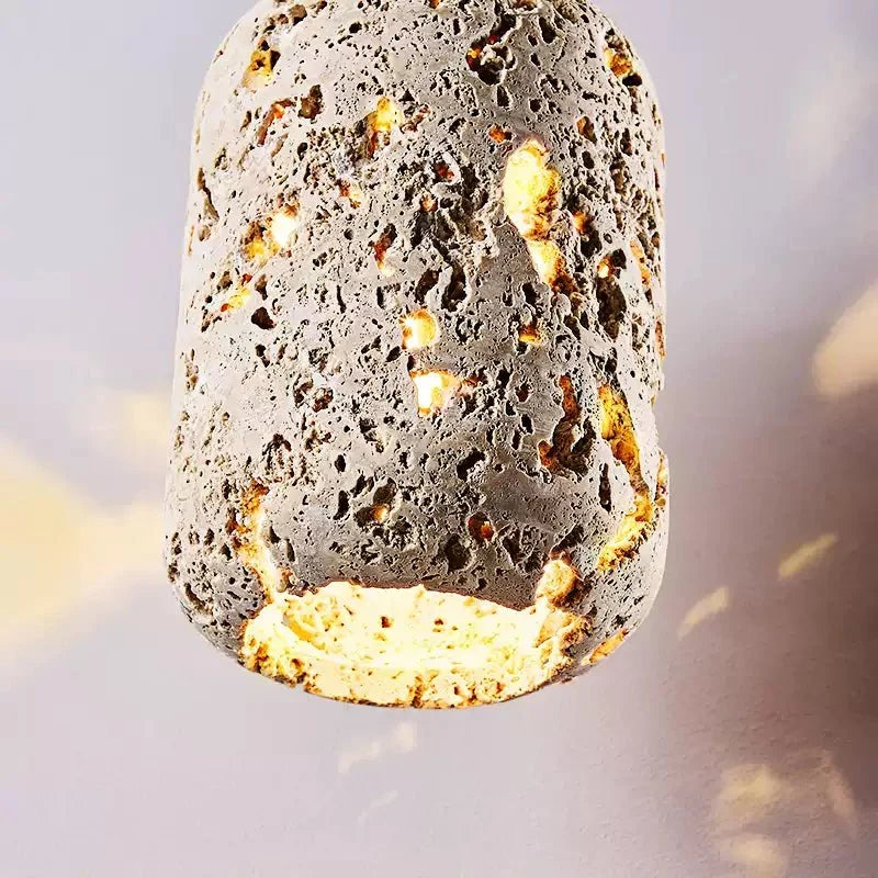 Cava Vulkanisk Sten Pendellampa