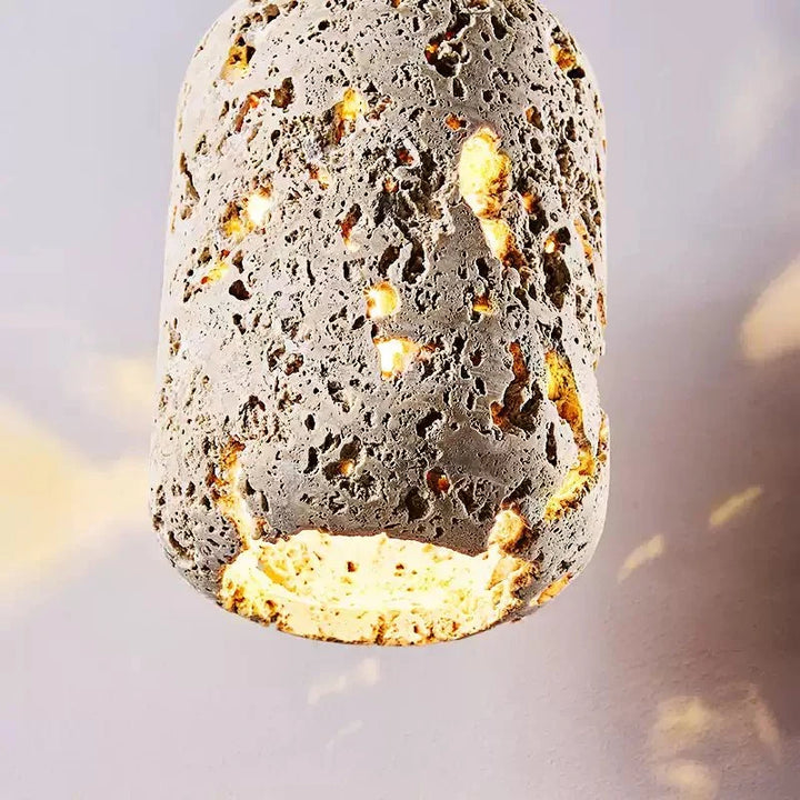 Cava Vulkanisk Sten Pendellampa