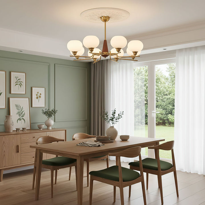Celeste Sphere Valnöt Chandelier