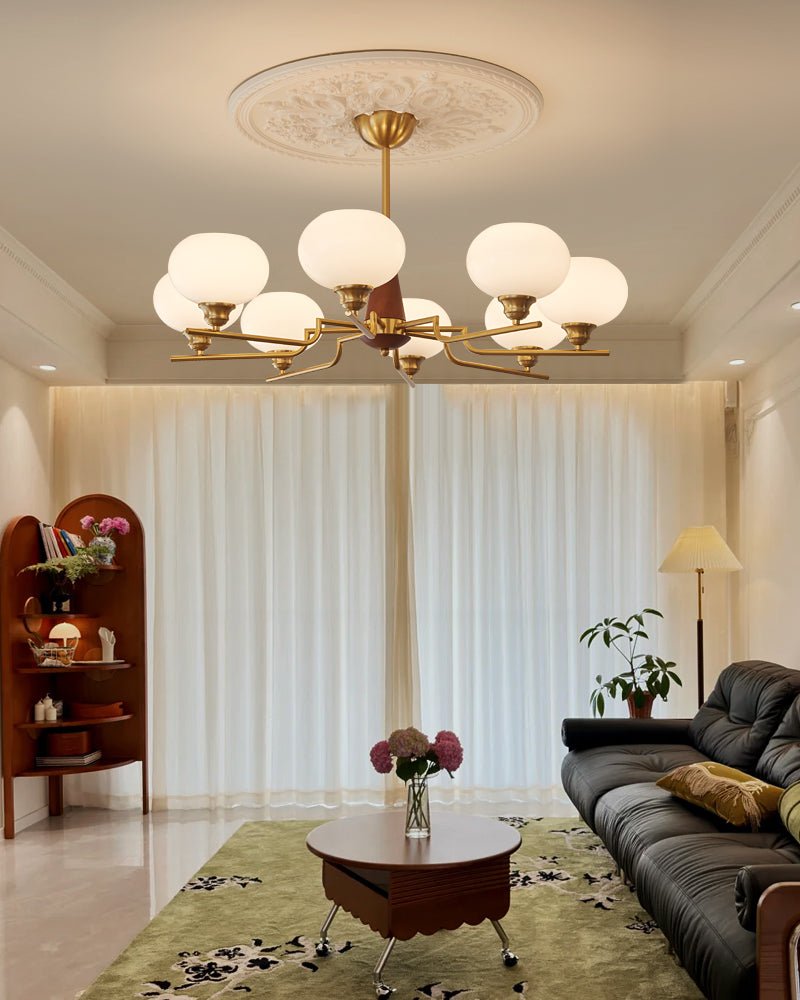 Celeste Sphere Valnöt Chandelier