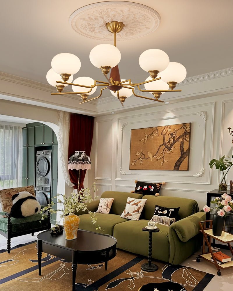 Celeste Sphere Valnöt Chandelier