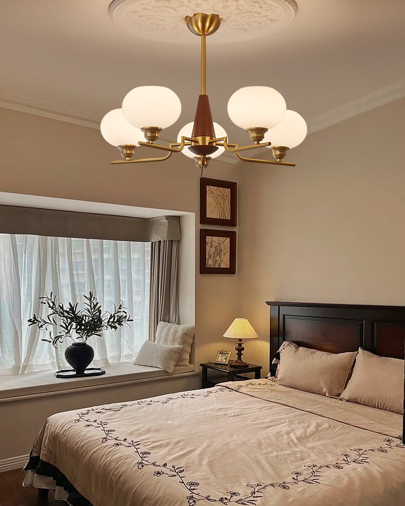 Celeste Sphere Valnöt Chandelier