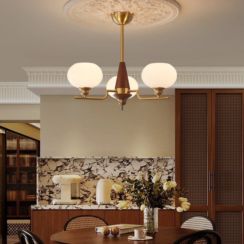 Celeste Sphere Valnöt Chandelier
