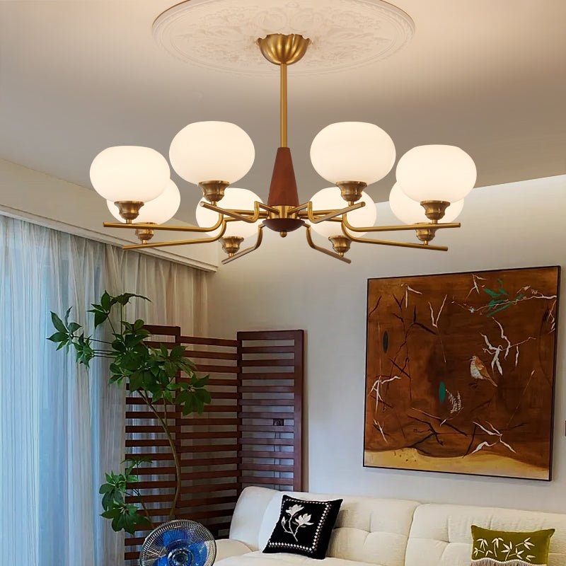 Celeste Sphere Valnöt Chandelier