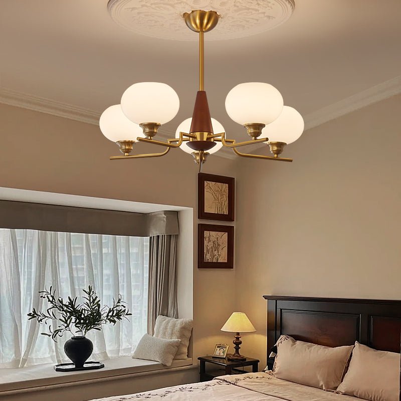 Celeste Sphere Valnöt Chandelier