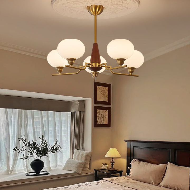Celeste Sphere Valnöt Chandelier