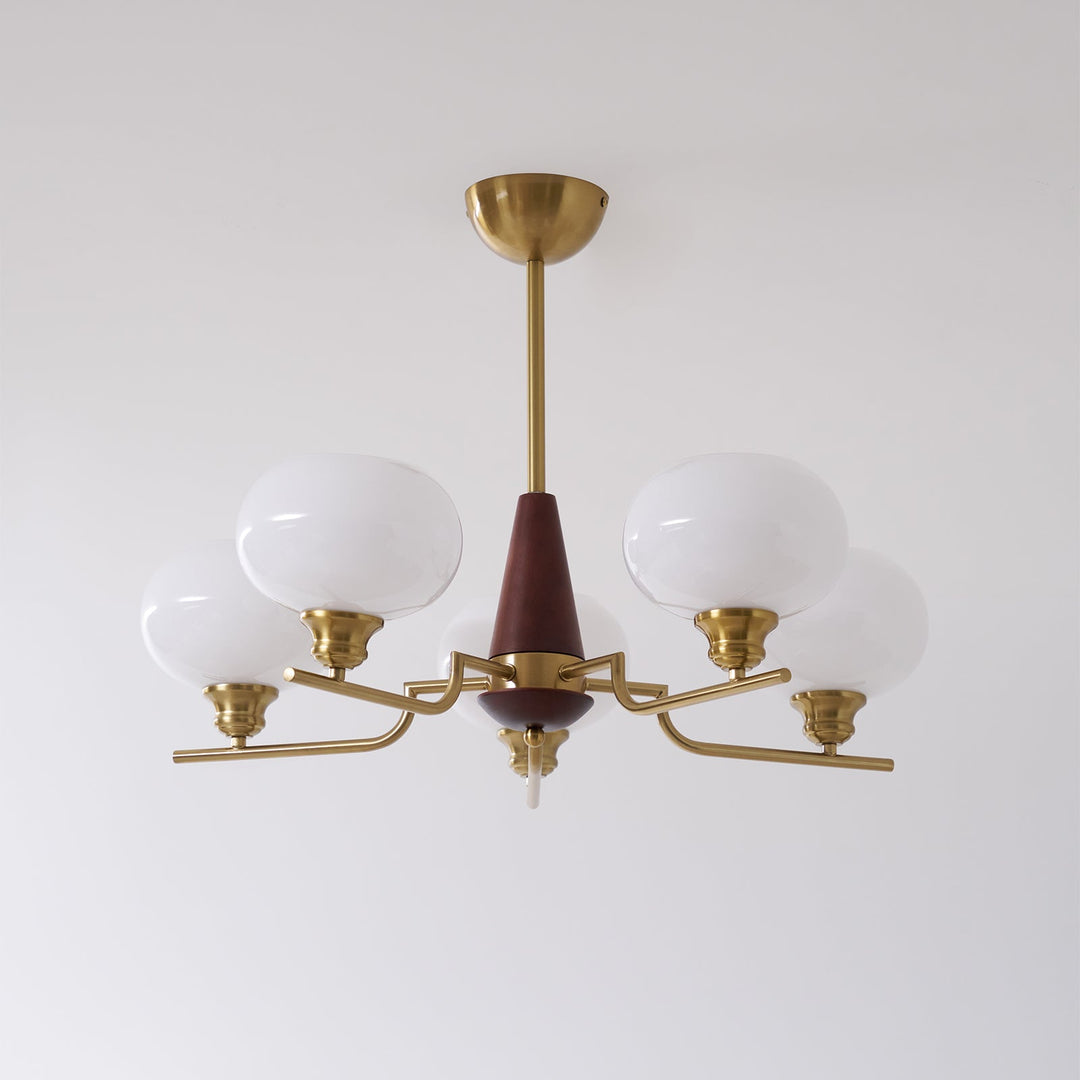 Celeste Sphere Valnöt Chandelier
