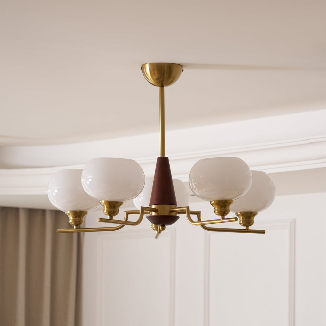 Celeste Sphere Valnöt Chandelier