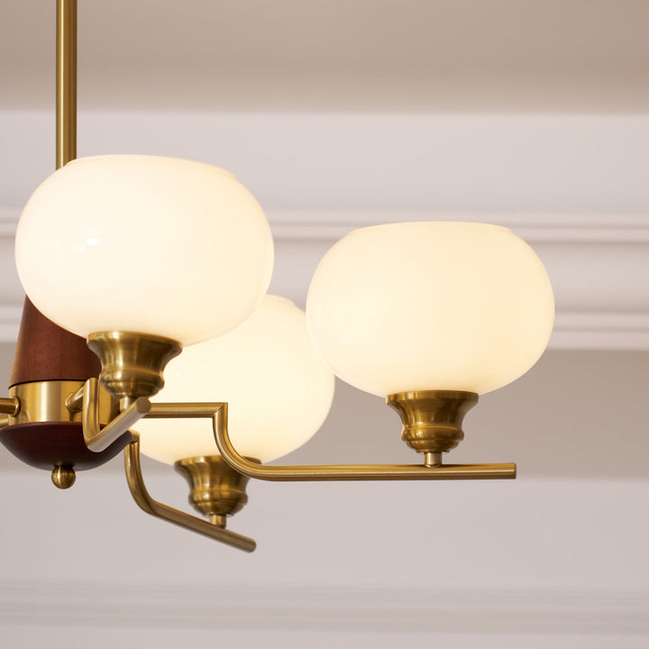 Celeste Sphere Valnöt Chandelier