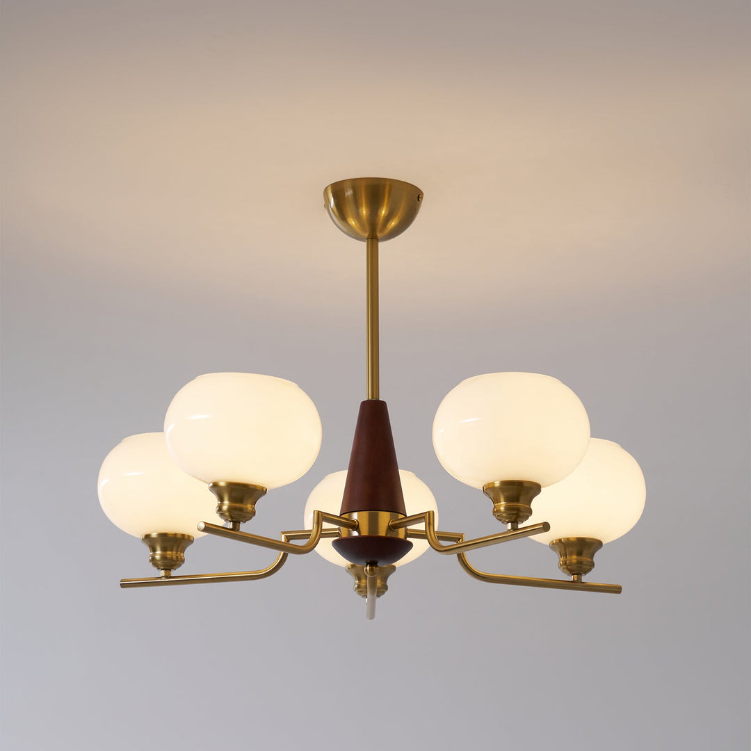 Celeste Sphere Valnöt Chandelier