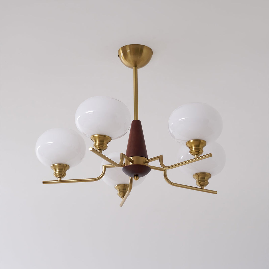Celeste Sphere Valnöt Chandelier