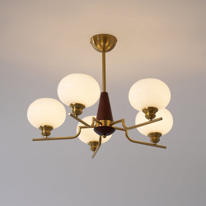 Celeste Sphere Valnöt Chandelier