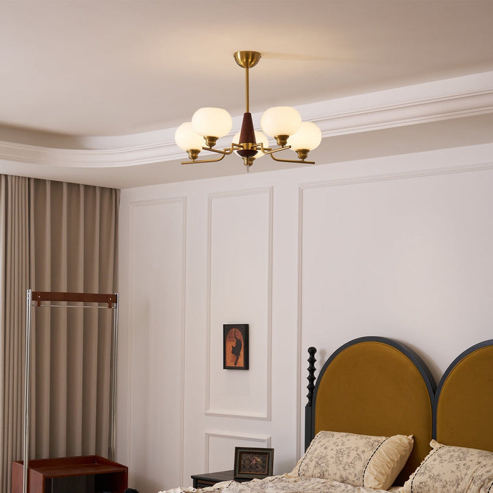 Celeste Sphere Valnöt Chandelier